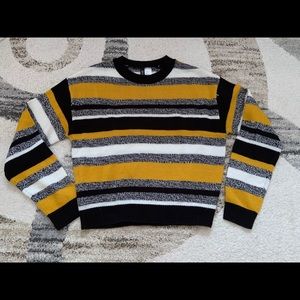 Black and yellow striped sweater